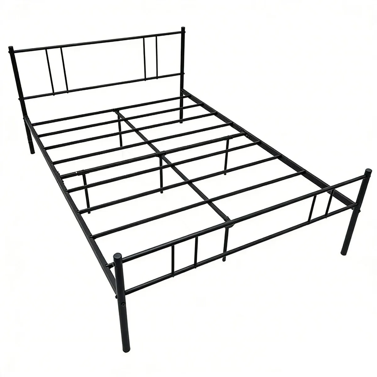 Full Size Metal Platform Bed Frame Heavy Duty No Box Spring Needed - Black