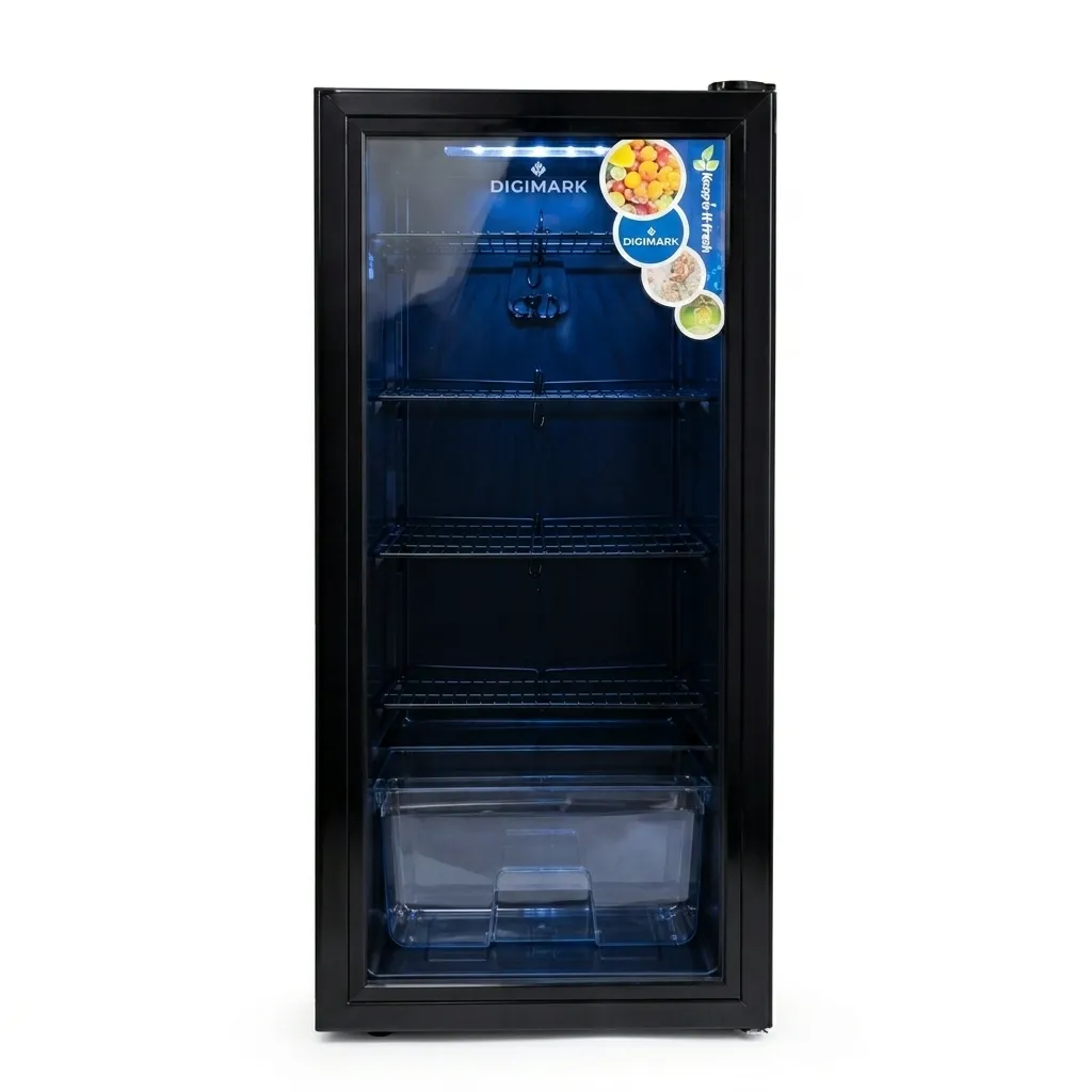 150L GLASS DOOR BAR Fridge - A+ Energy Saving-BLACK