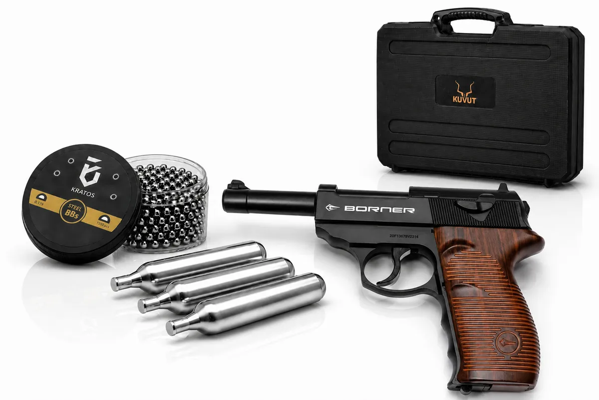 Borner C41 CO2 BB Pistol 4.5mm - Multiple Kit Options - Deluxe Combo 