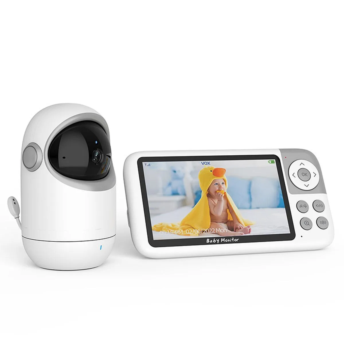 5" Non-WiFi Baby Monitor with Camera 2-Way Talk Night Vision 300m Range