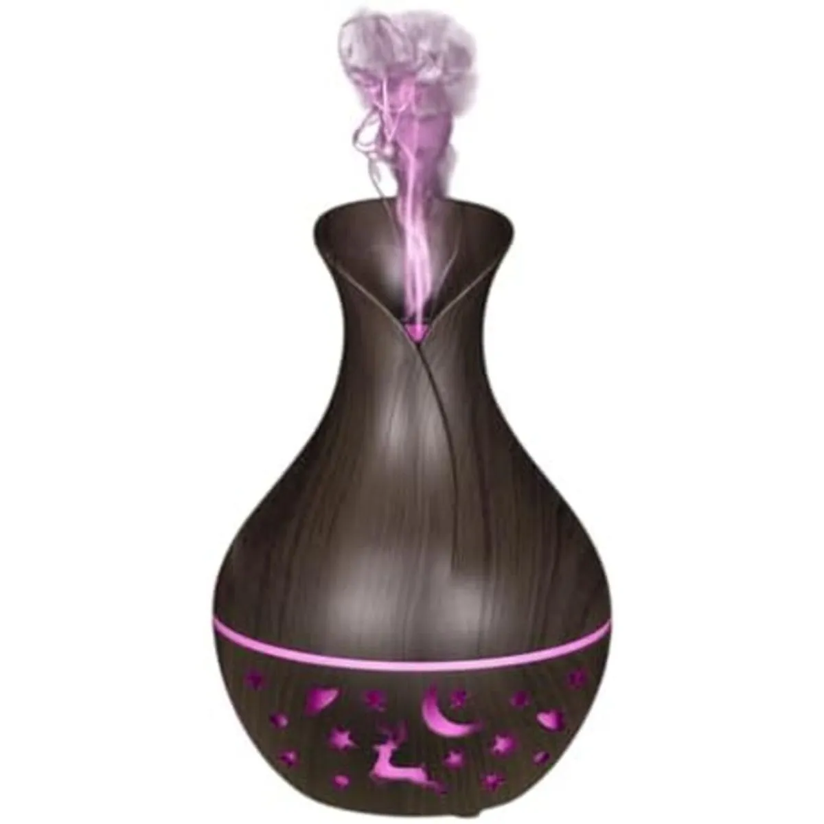 Ultrasonic Cool Mist Humidifier Stars & Moon Diffuser Dark Brown