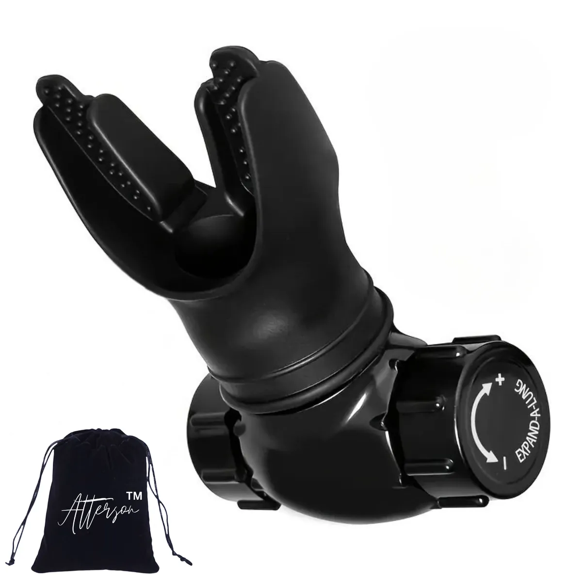 Dual-Adjust Lung Trainer - Breathing Exerciser for Endurance & Fitness - Black