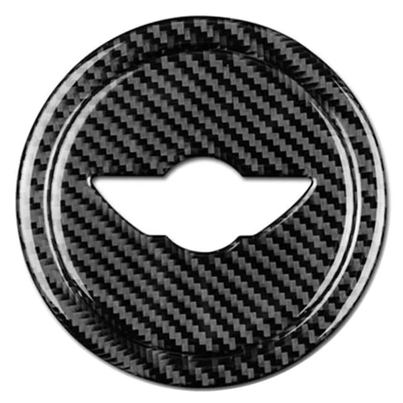 Car Carbon Fiber Steering Wheel Stickers for R55