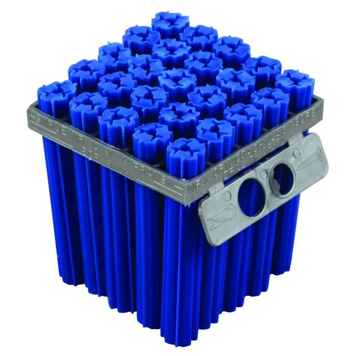 Plastic Blue Expandet Wall Plug 8 x 50mm - 25 Pack FP028