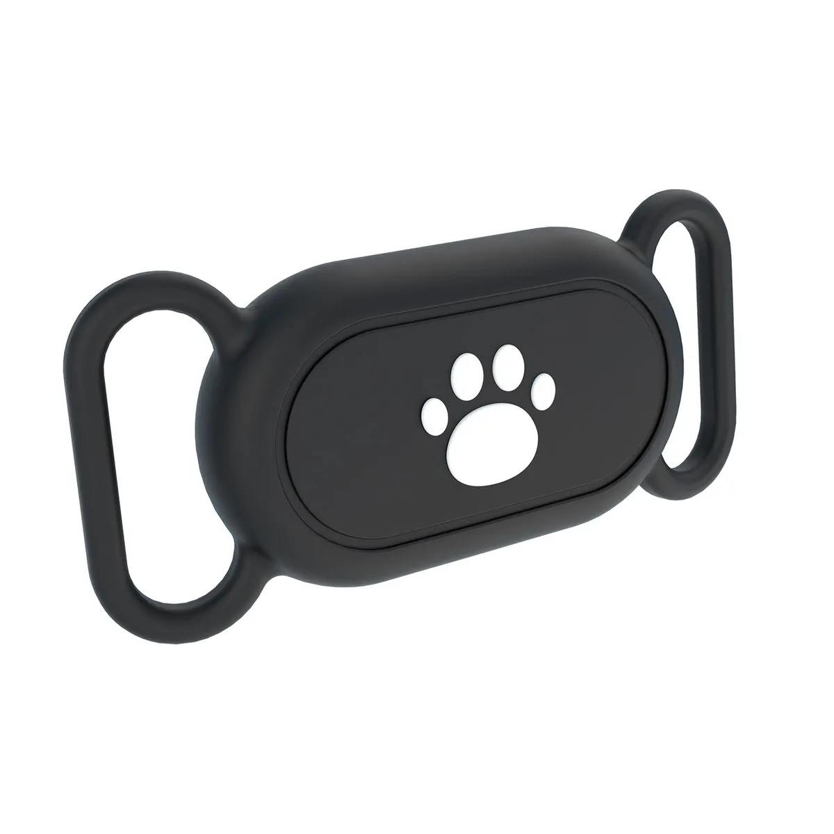 Pet Collar Holder Compatible with Samsung Galaxy SmartTag 2 (Paw) - Black