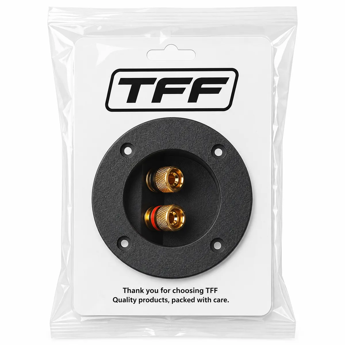 TFF Round Speaker Box Terminal Cup with Gold Connectors