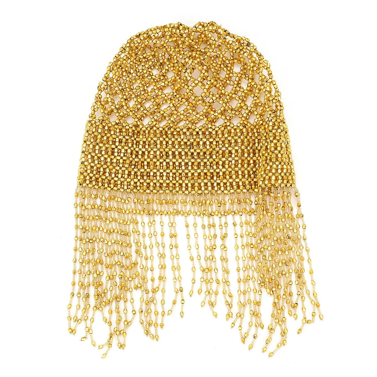 Hollow Bead Tassel Headwear, Stage Performance, Travel Photography, Bride - Gold