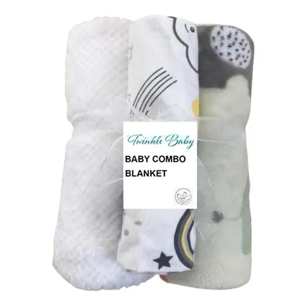 Gift Pack Twinkle Baby - 3 Blanket - Rainbow