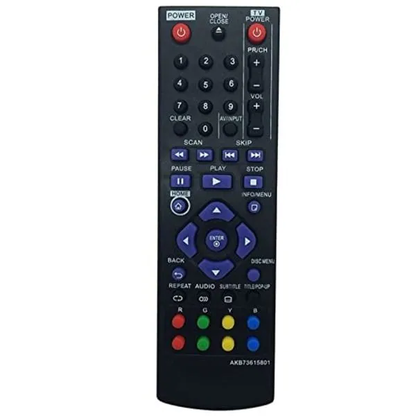 SmartHome AKB73615801 Remote for LG Blu-ray DVD Disc Compatible BP125 BP220