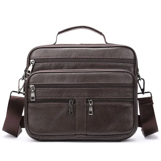 Office Messenger Bag Male Crossbody Bag-Coffee
