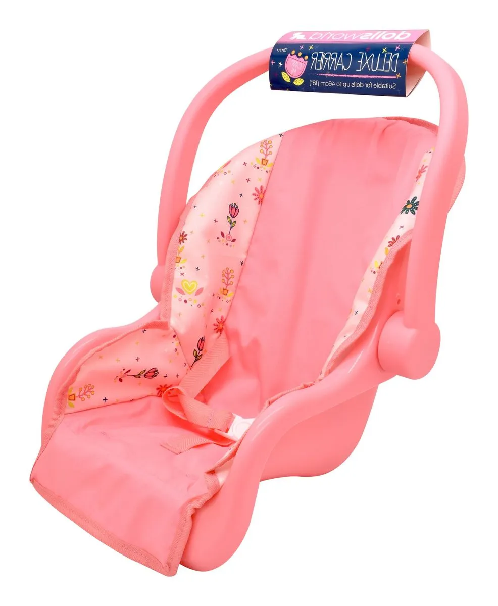 Deluxe Rocking Baby Carseat Carrier - Floral - Pretend Play Toy, Durable