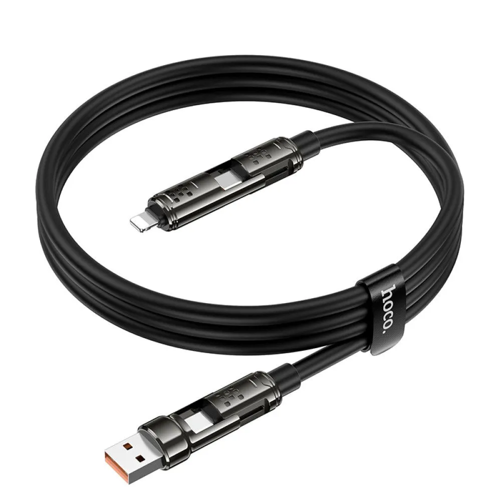 HOCO 4 in 1 Fast Charging Cable USB C Lightning Micro USB Alloy 240W