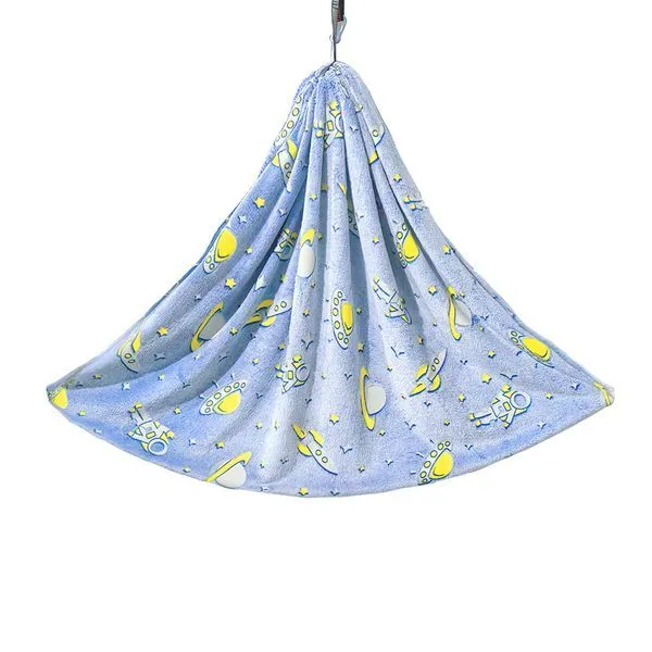Kids Double Layered Therapy Swing for Autism/ADHD/Aspergers - Blue, Yellow