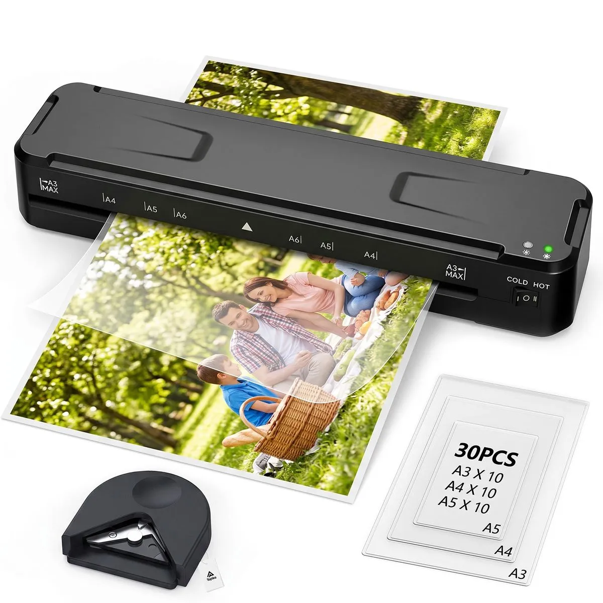 Topika - A3 Lamination Lamimator Machine, Laminate Machine With 30 Pouches