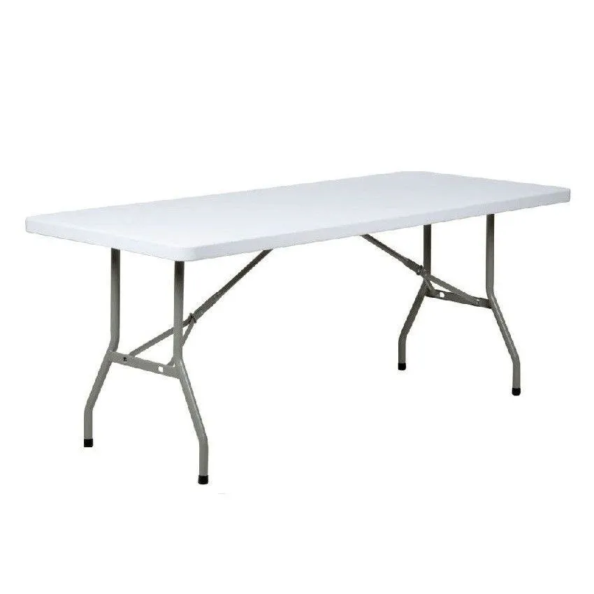 1.8 Meter Portable Folding Trestle Table - White - 4 Pack
