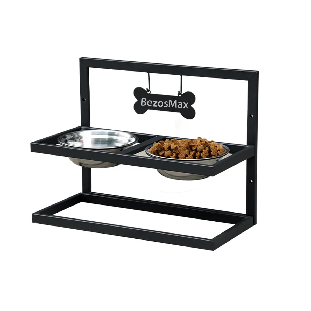 BezosMax Elevated Dog Bowls, 3 Height Adjustable Raised Stand Slow Feeder