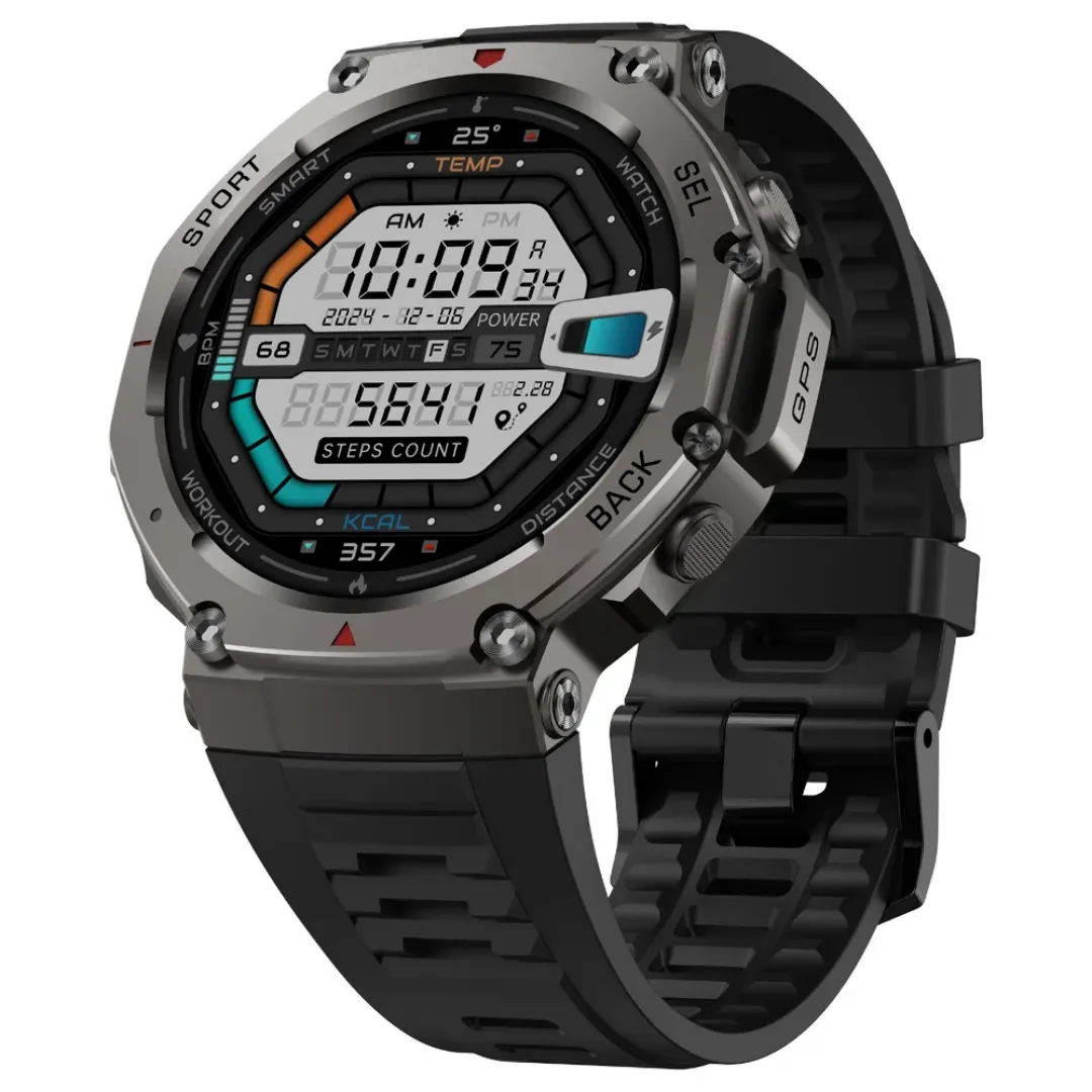 Sports Outdoor Smartwatch GPS Health Fitness Monitor Smartwatch - Black