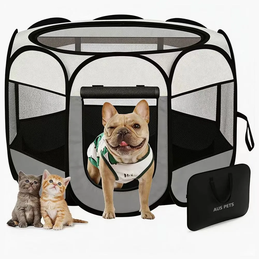 Aus Pets Portable Dog Playpen - Pop Up Pet Tent for Cats & Puppies Outdoor
