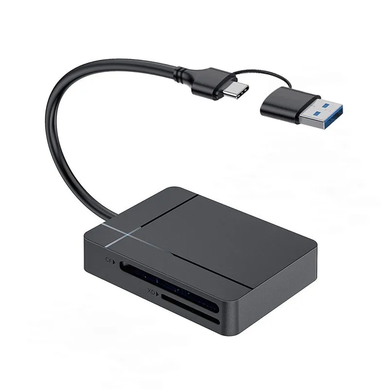 4 In 1 USB3.0 Memory Card Reader SD TF MS CF Compact Flash Card Adapter