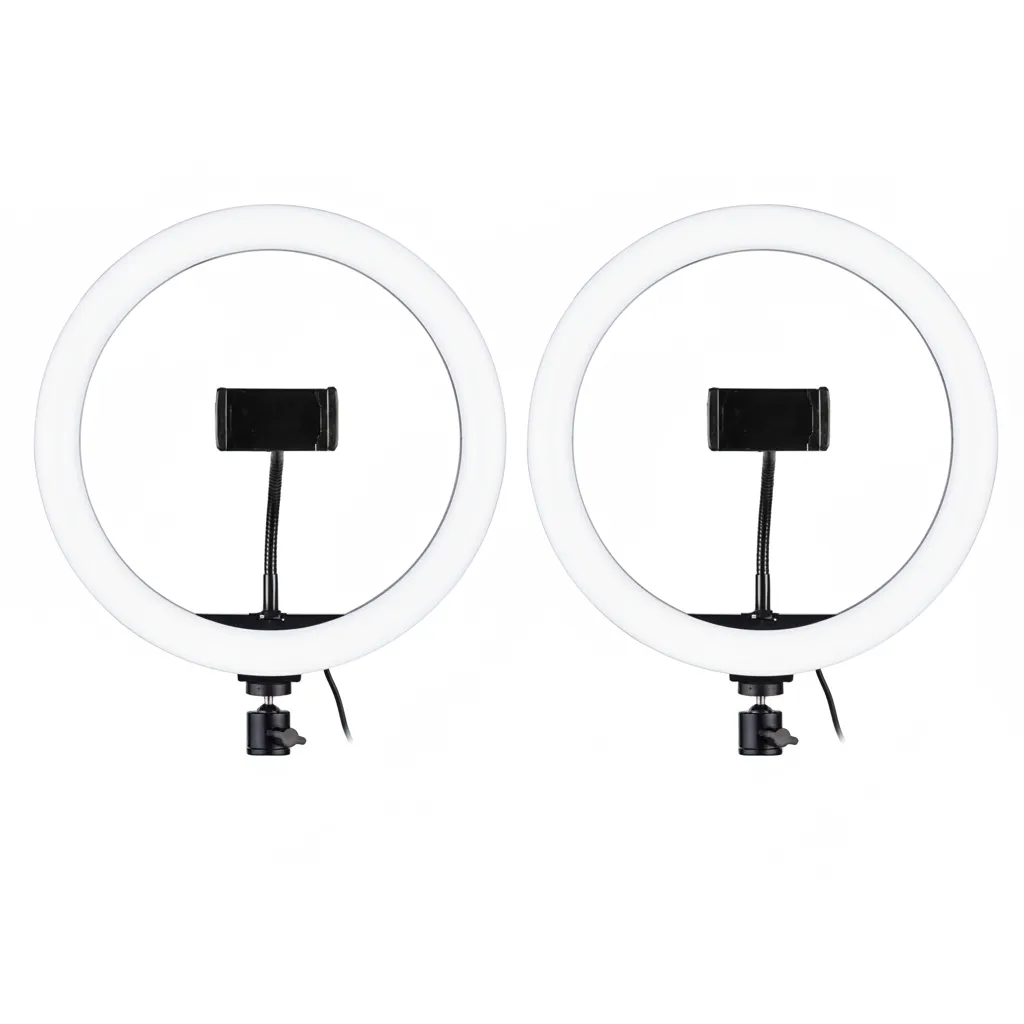 Nesty 14 Inch USB Powered Selfie Ring Light with Smartphone Holder - 2 Pack