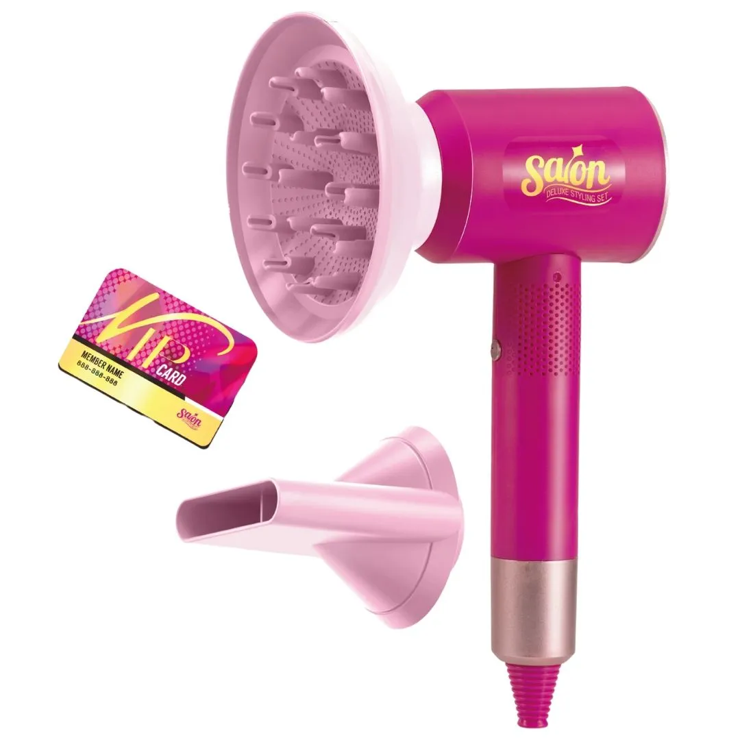 Salon Hair Drier Play Set - Beauty Pretend Playset - Toys for Girls