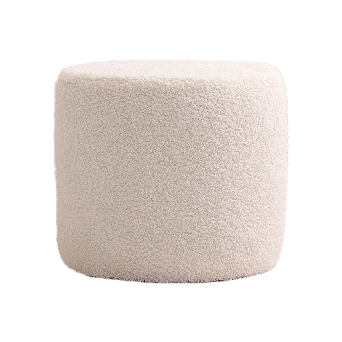 Soft Ottoman Pouf - Comfort Foam Foot Rest White