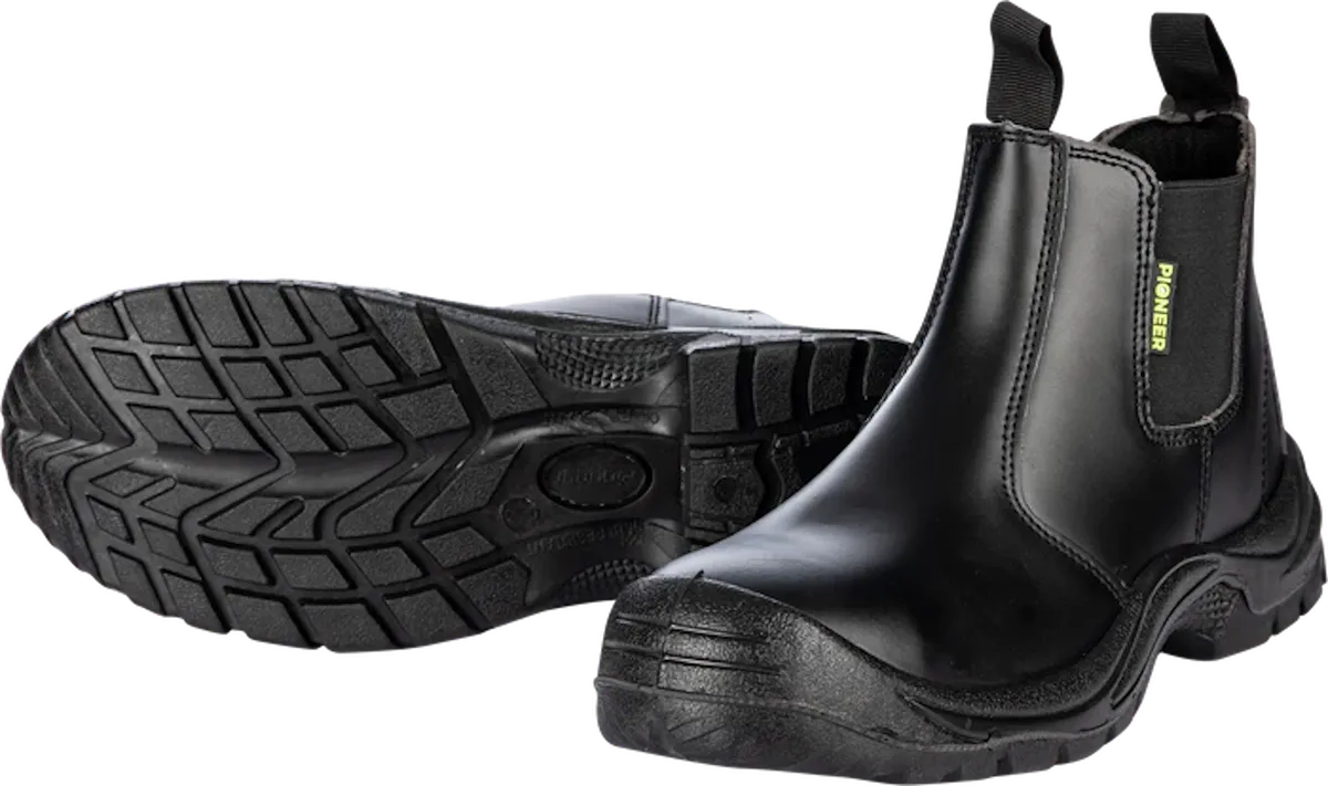 Chelsea Safety Boots with Steel Toe Cap - Black