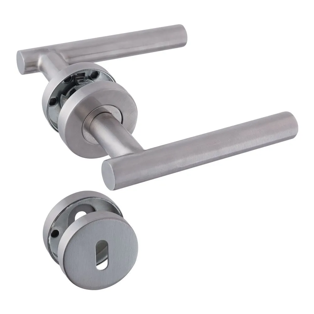 Yale Stainless Steel Tubular Handles On Rose - Straight-Ext.