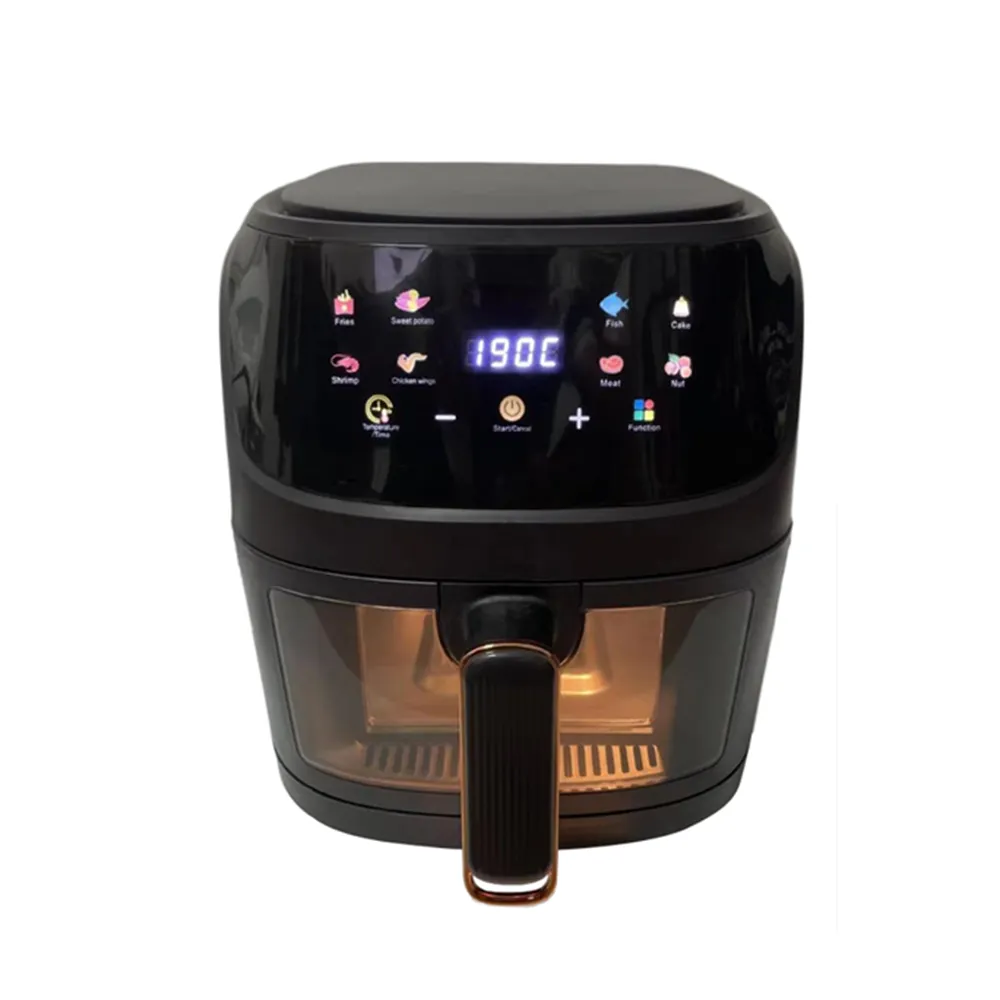 8L Large Capacity Visual Air Fryer with Smart Touch Control