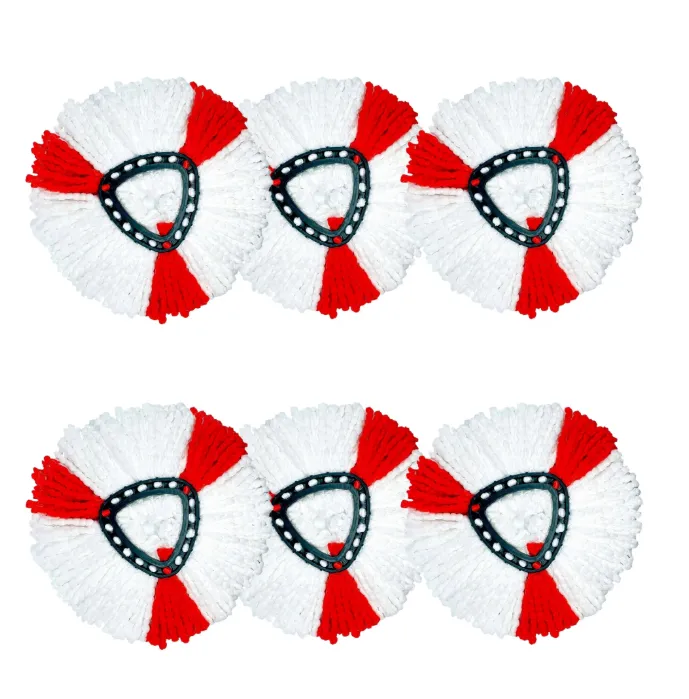 6-Pack Easy-Twist Mop Refill Packs For use with spin mops 2-in-1 design