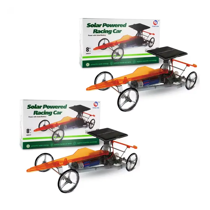Dual-Energy Solar-Powered Racing Car - Science DIY Assembly Model 2Pack