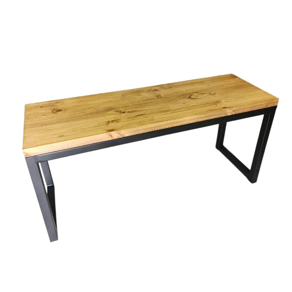 Modern Wood And Metal Bench