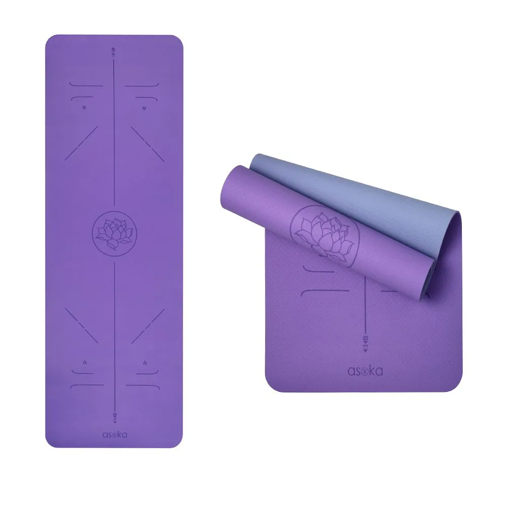 Asoka Eco Yoga Mat - Align - lavender