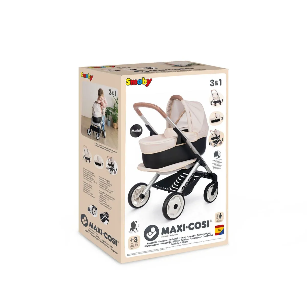 Smoby Maxi-Cosi Combi 3-in-1 Pushchair & Pram beige