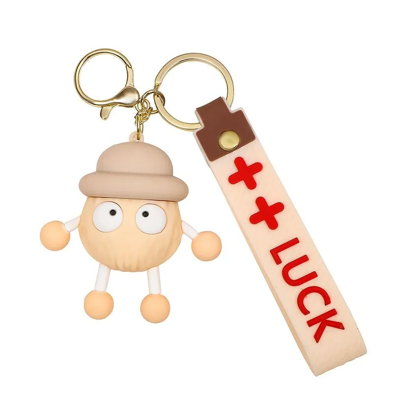 White Long-Legged Coal Ball Keychain