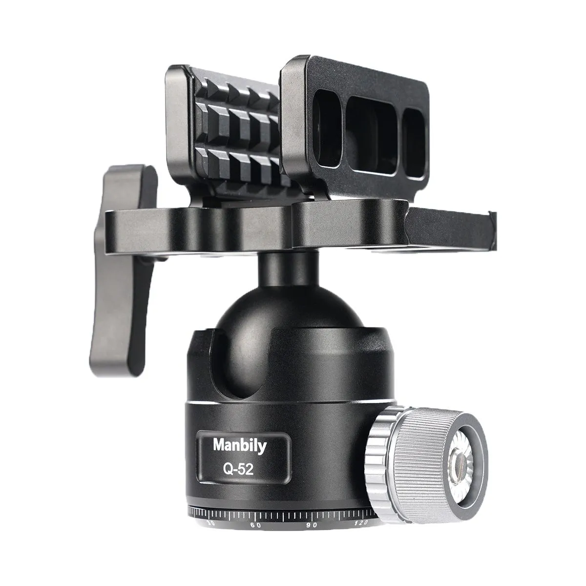 Manbily Q52 Universal Ball Head with U3 Rifle Clamp for Shooting Tripods