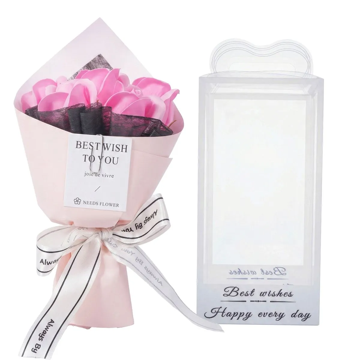 Artificial Flowers Fake Flowers Roses Bouquet Valentine's Day Gift - Pink
