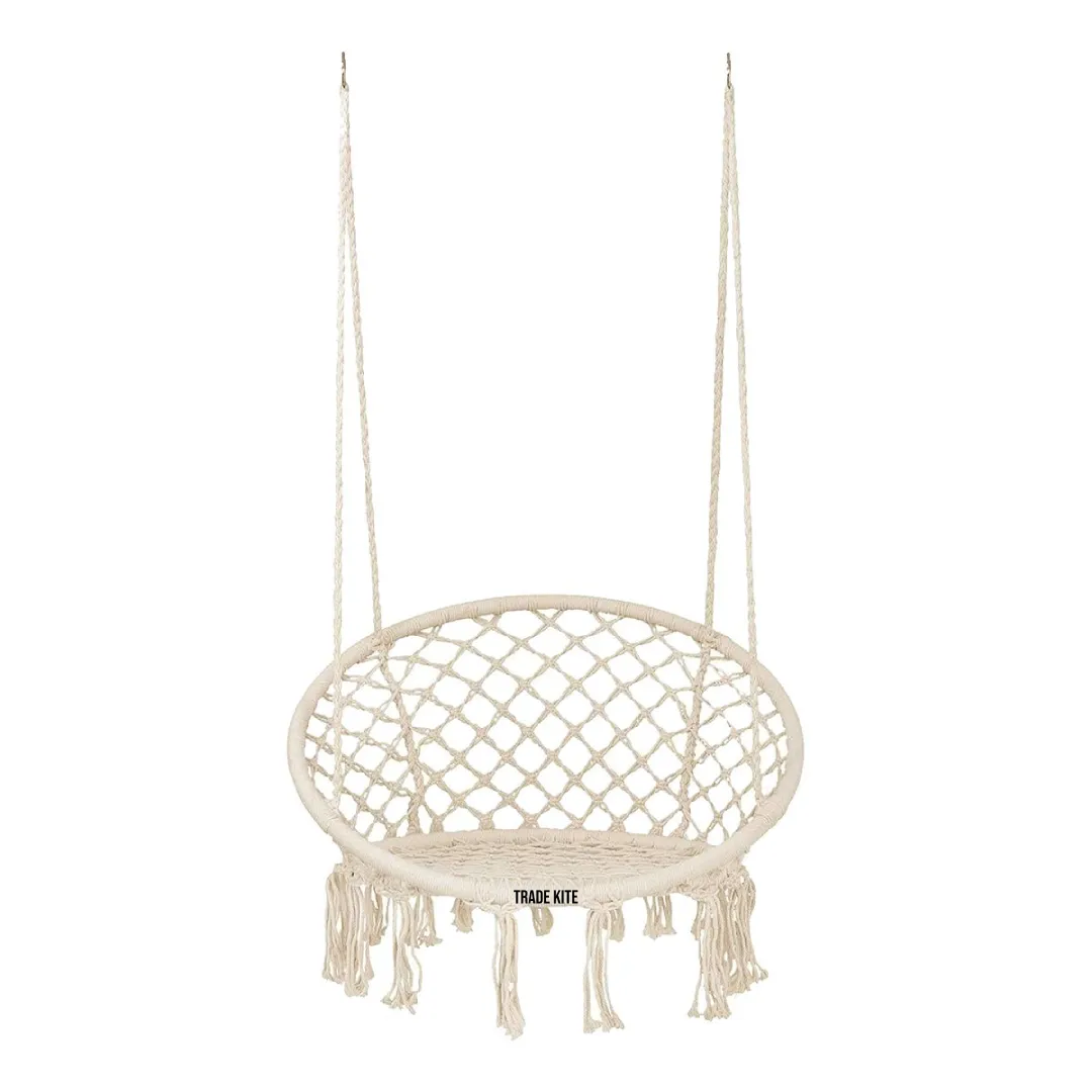 Trade Kite Hanging Chair Macrame Hammock - White