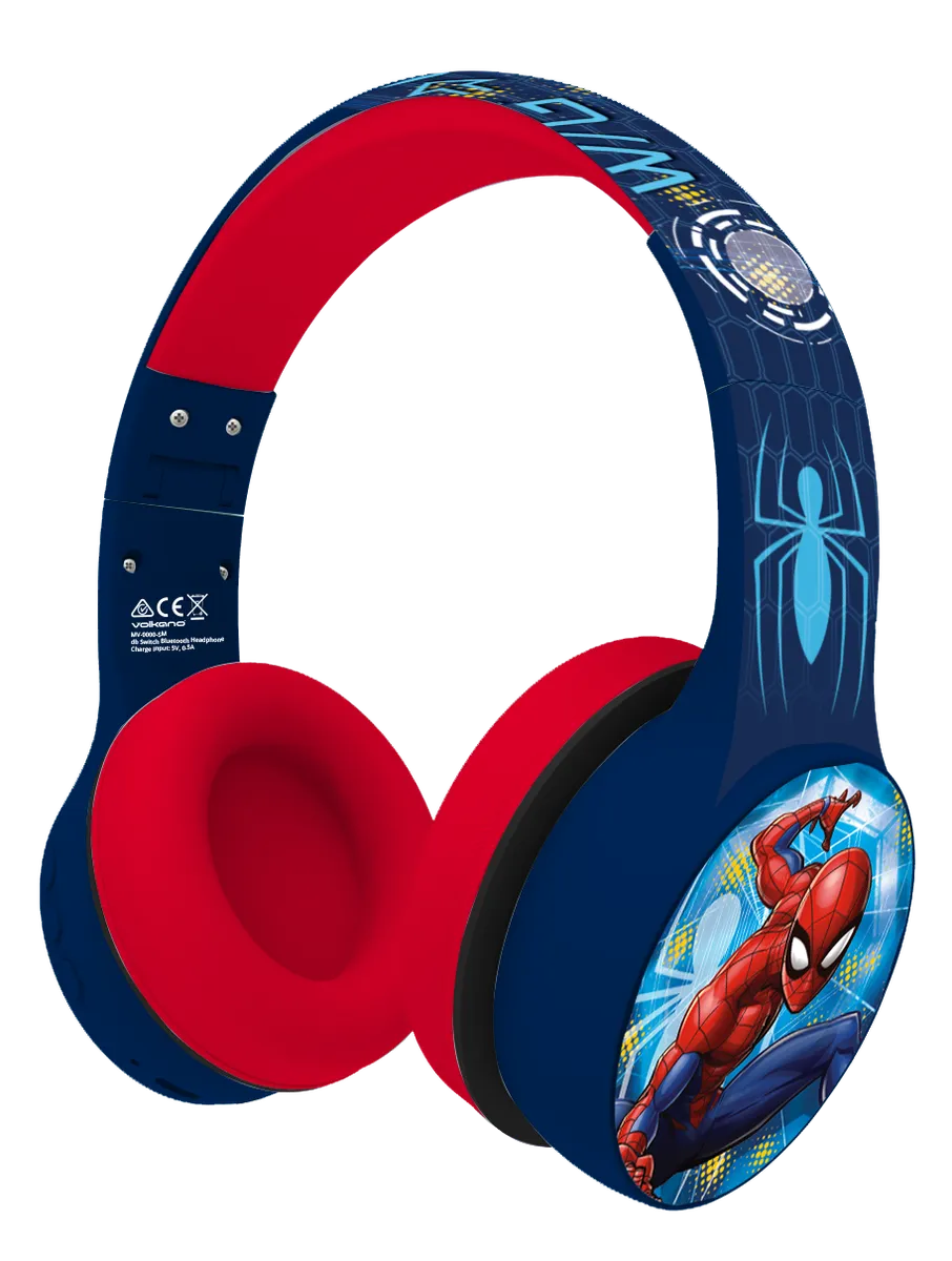 Marvel Spider-Man Bluetooth Padded Headphones for kids with dB Switch