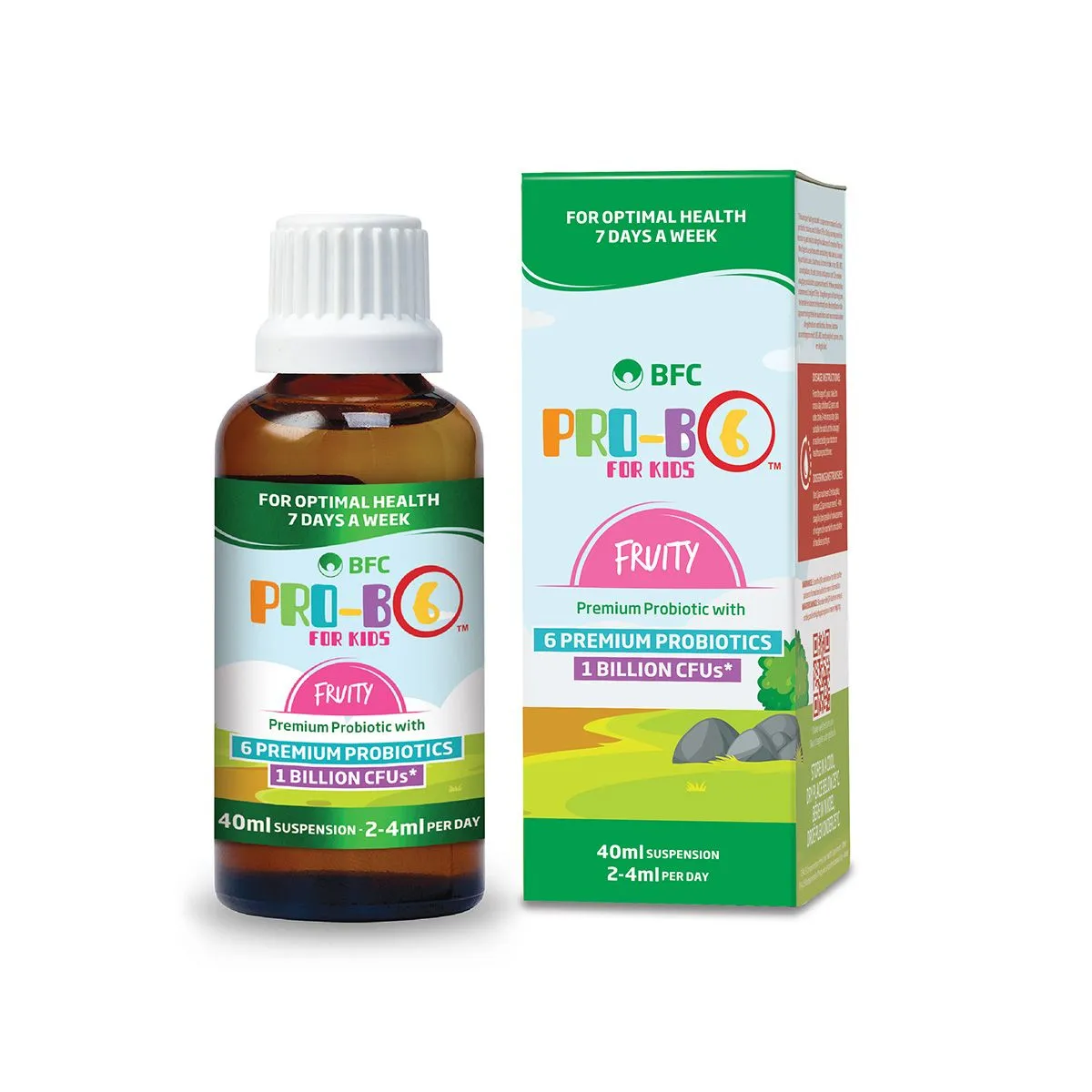 BFC Pharma Premium Pro-B6 Suspension For Kids - 40ml Fruity Drops