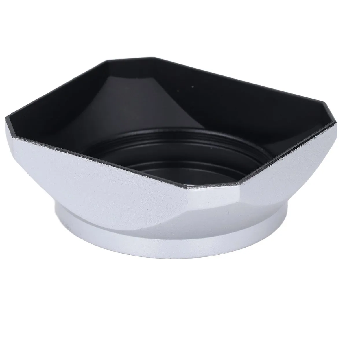 40.5mm Square Retro Lens Hood (Silver)