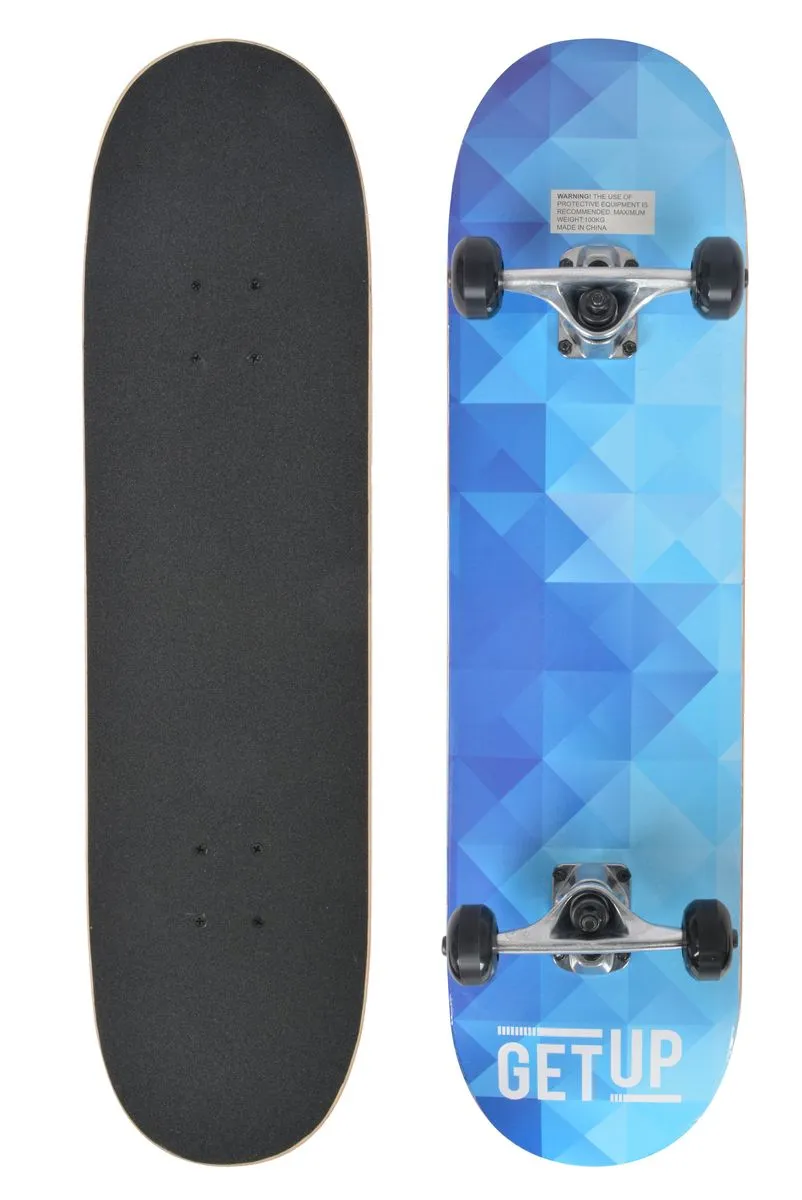 GetUp Slide Skateboard - 7.75" x 31.5" - 8 Ply Chinese Maple - Blue
