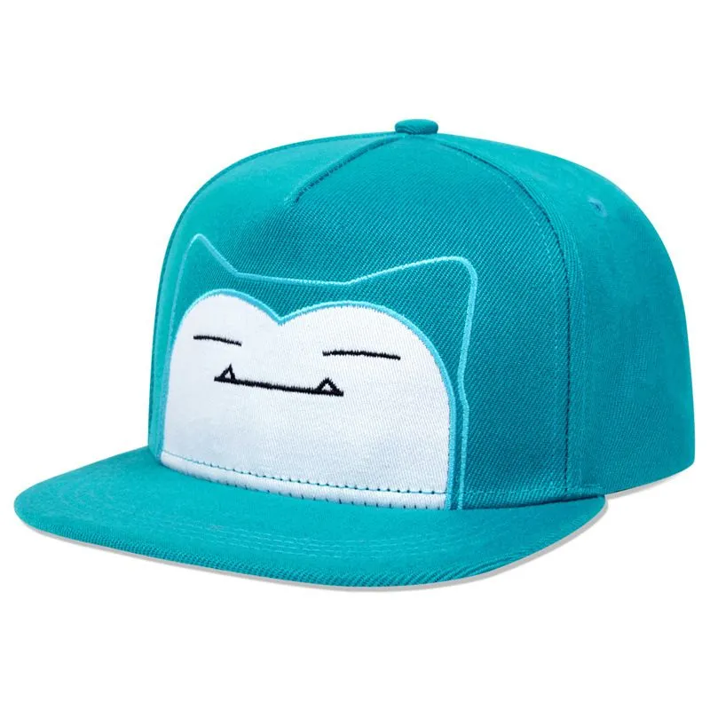 Cute Embroidered Baseball Cap, Anime Merchandise Flat-Bill Cap, Hip-Hop Cap