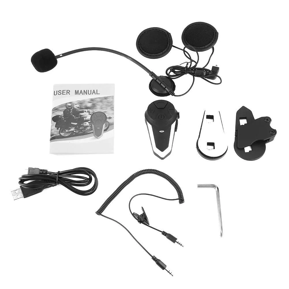 BT-S3 Motorcycle Helmet Bluetooth Headset Intercom Wireless Without Plug