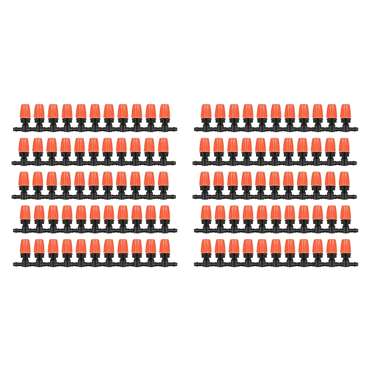 100 Pcs Three-Way Atomizing Nozzle Adjustable Mist Nozzles