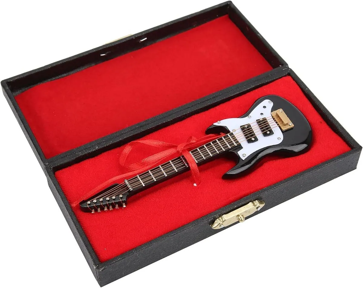 Electric Guitar Ornaments, Exquisite Guitar Model, Wood and Plastic