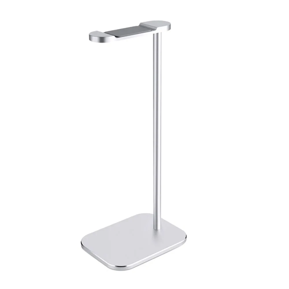 Aluminum Alloy Headphones Holder Gaming Headset Hanger Rack - Silver