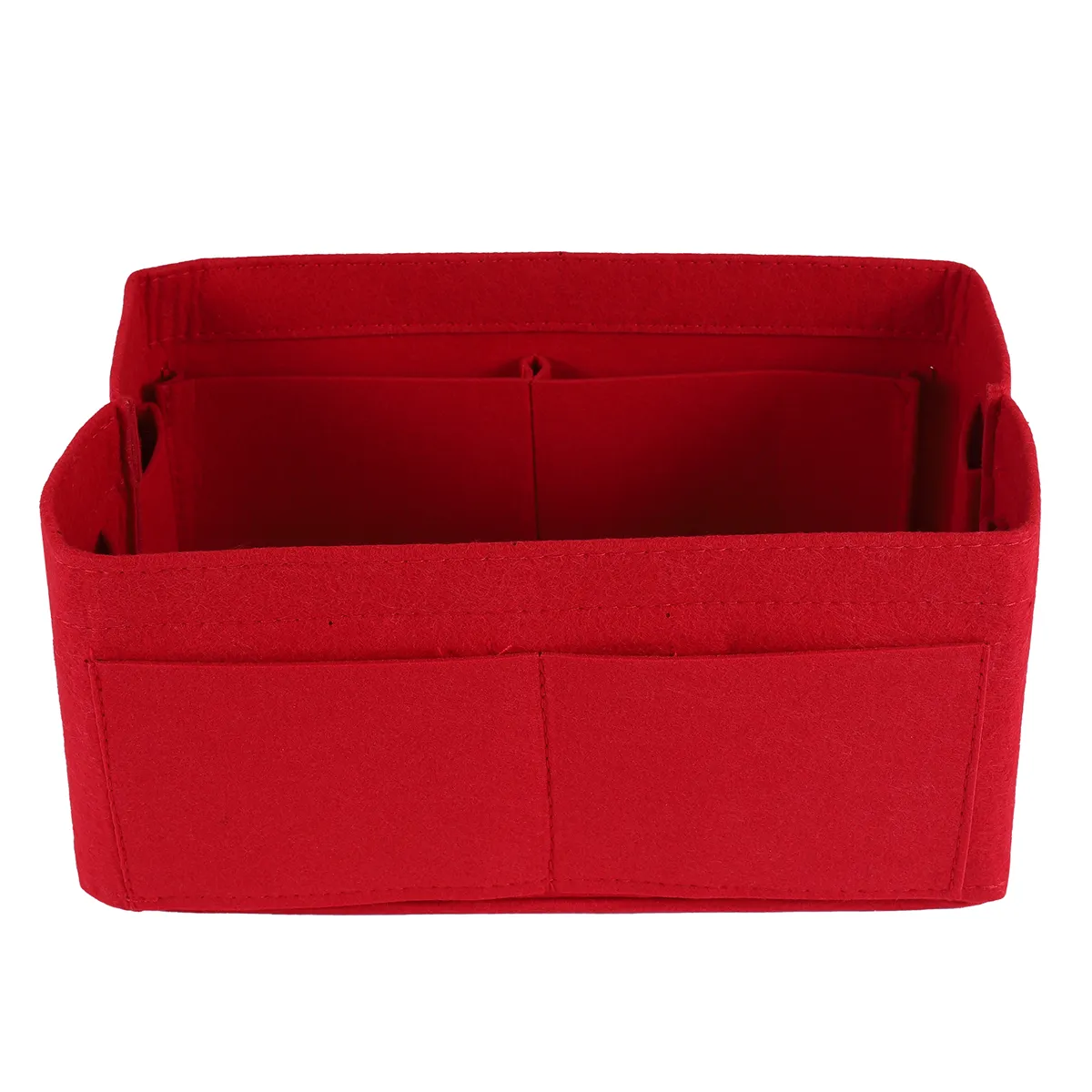 Red Home Storage Bag Purse Organizer Felt Insert Bag Makeup Organizer