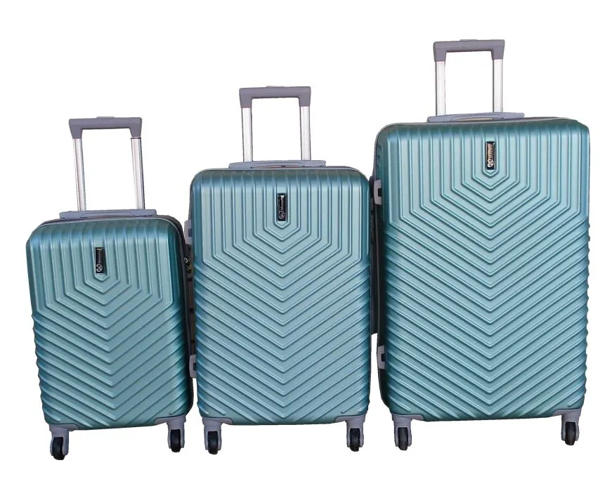 3-Piece Travel Luggage Suitcase Bag Set-Stylish, and Convenient-Green