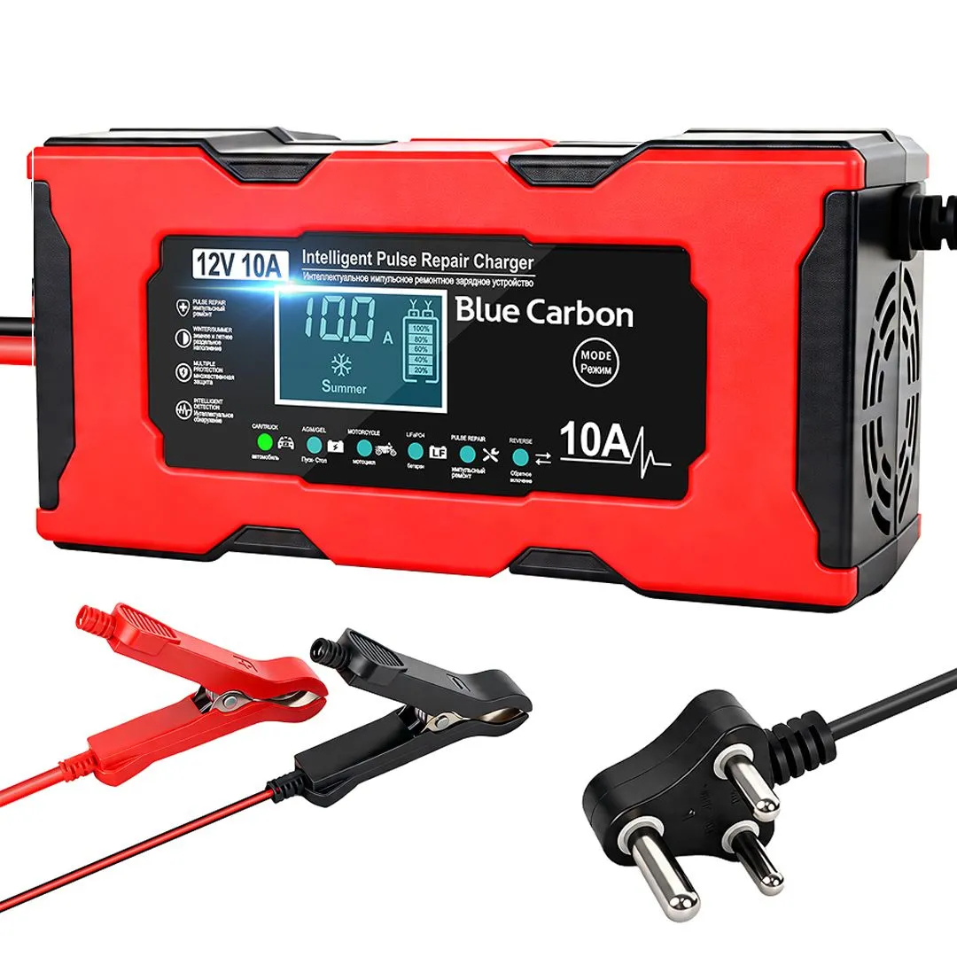 Car Intelligent Pulse Repair Battery Charger 12V 10A Reliable Easy Charging